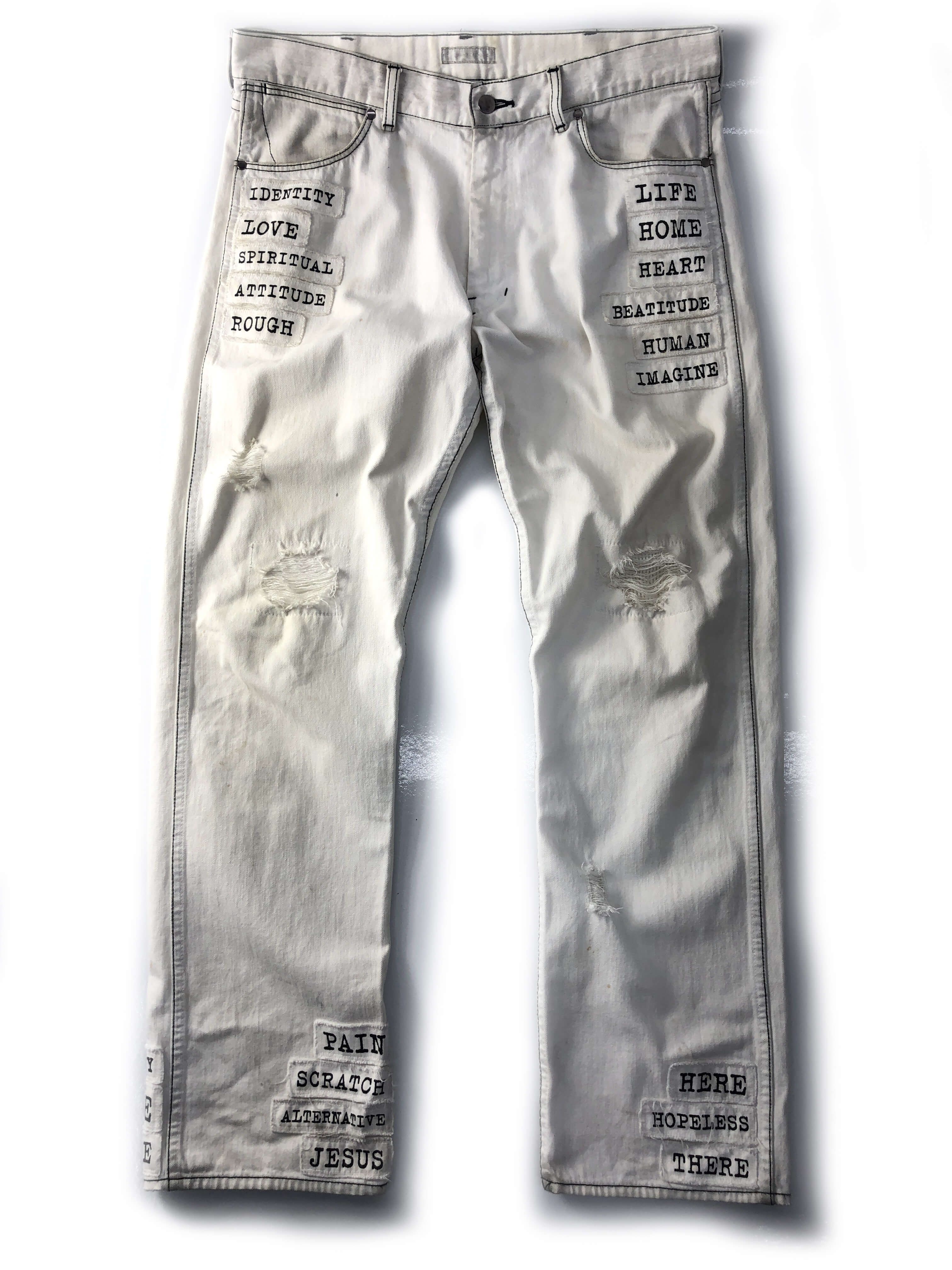 number nine 2002 &#039;The modern age&#039; patchwork jeans