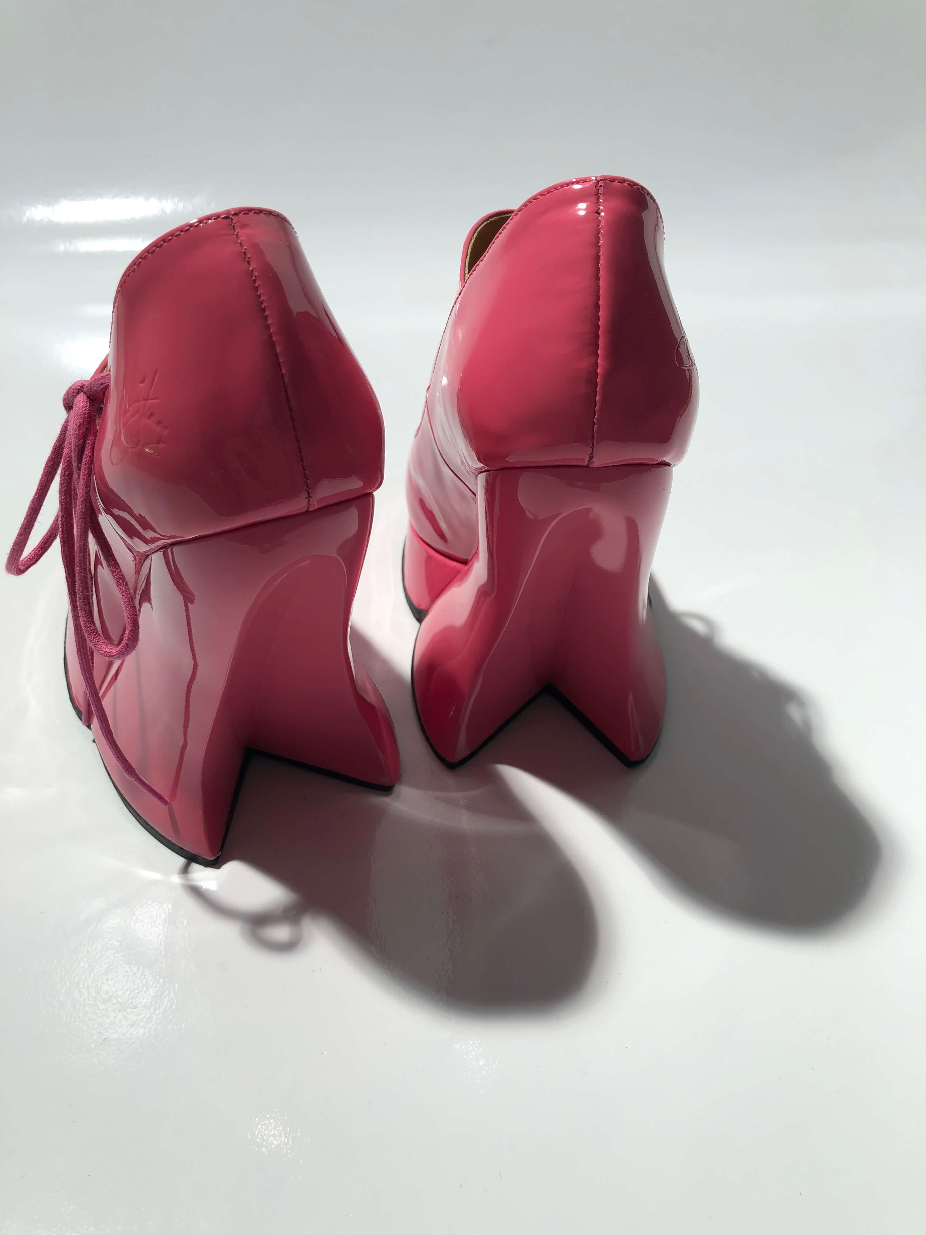 John Fluevog pink pig heels