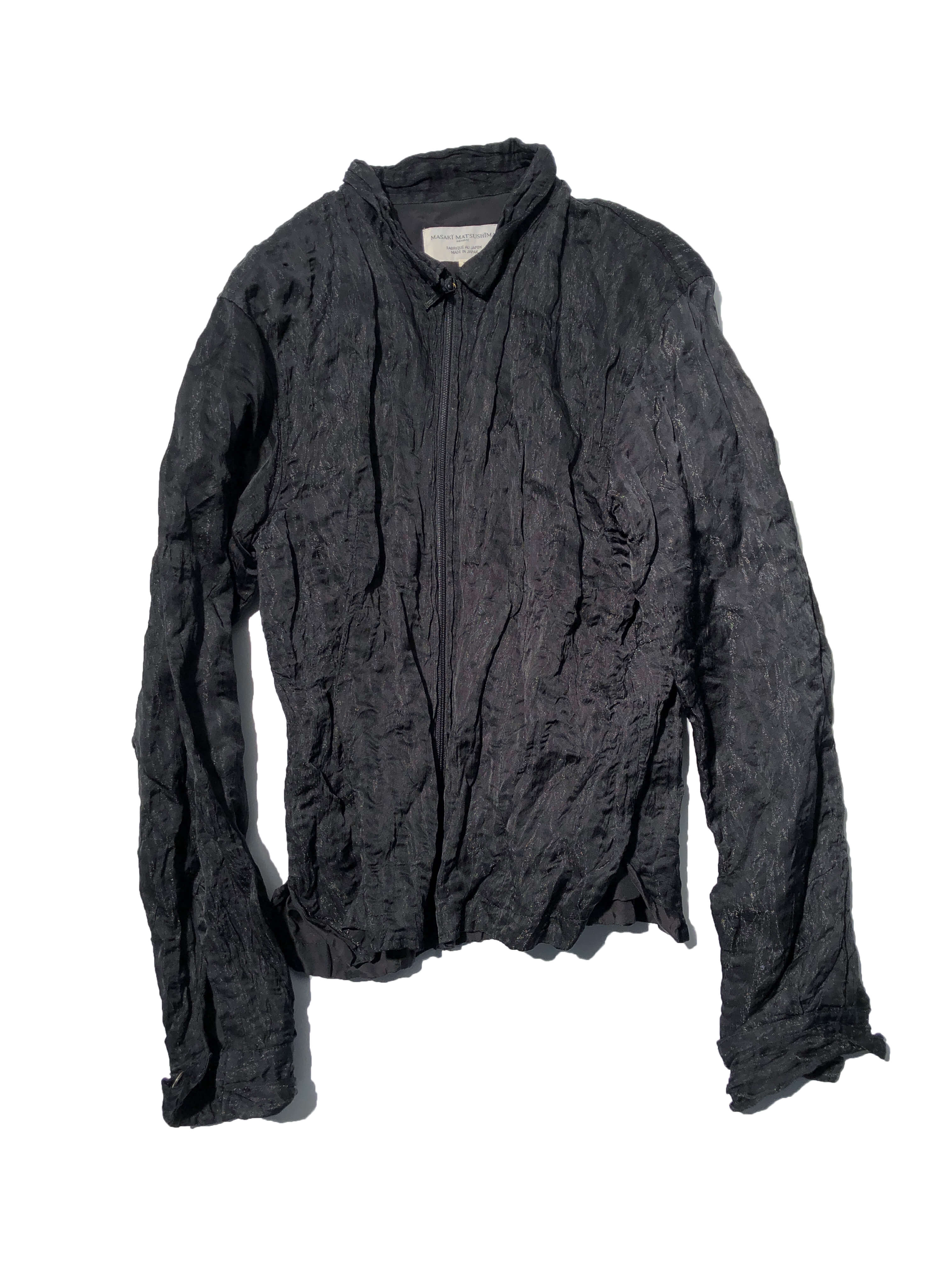 MASAKI MATSUSHIMA nylon metal wrinkle jacket