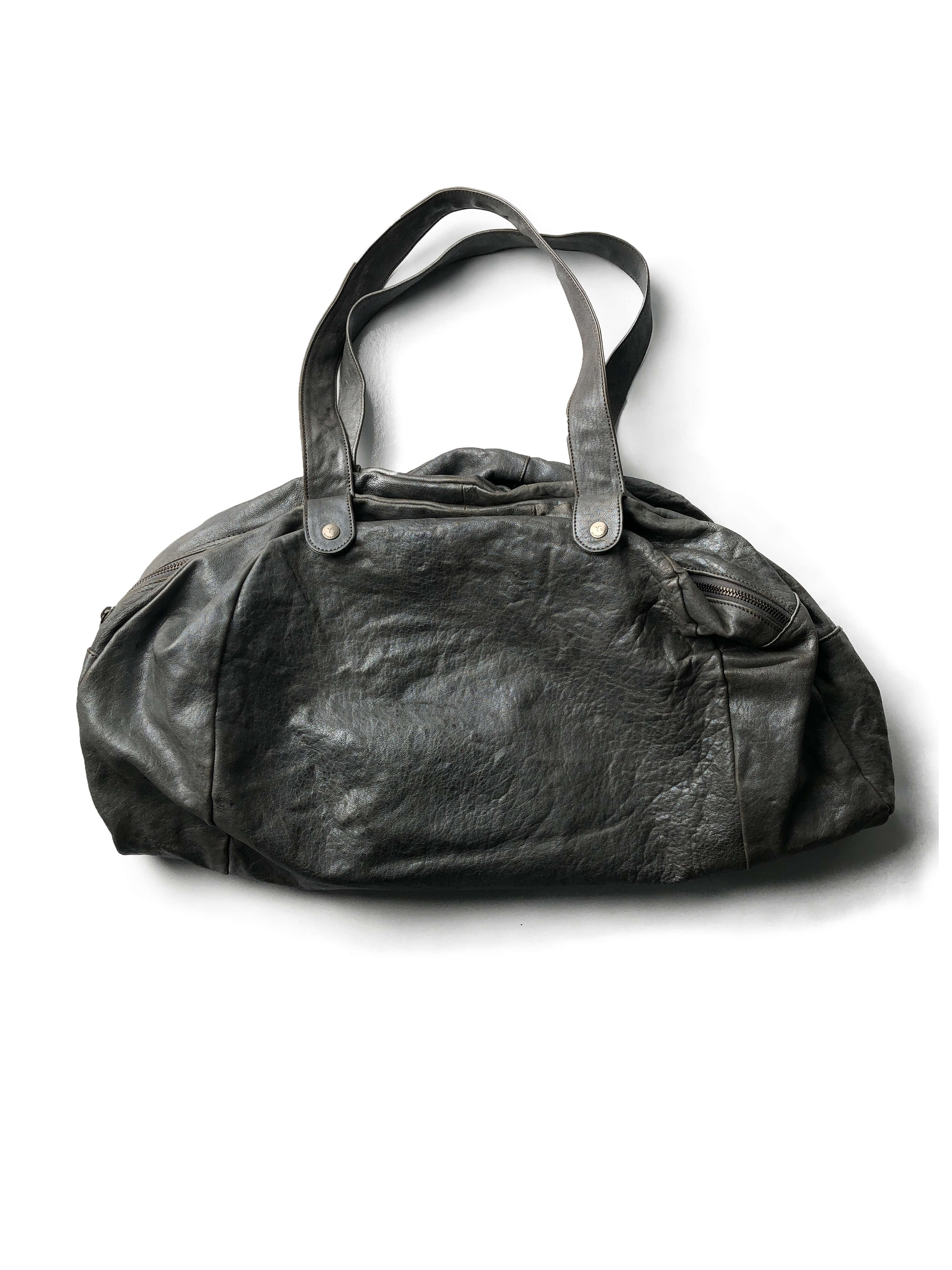 Y&#039;s MANDARINA silver leather hammer bag