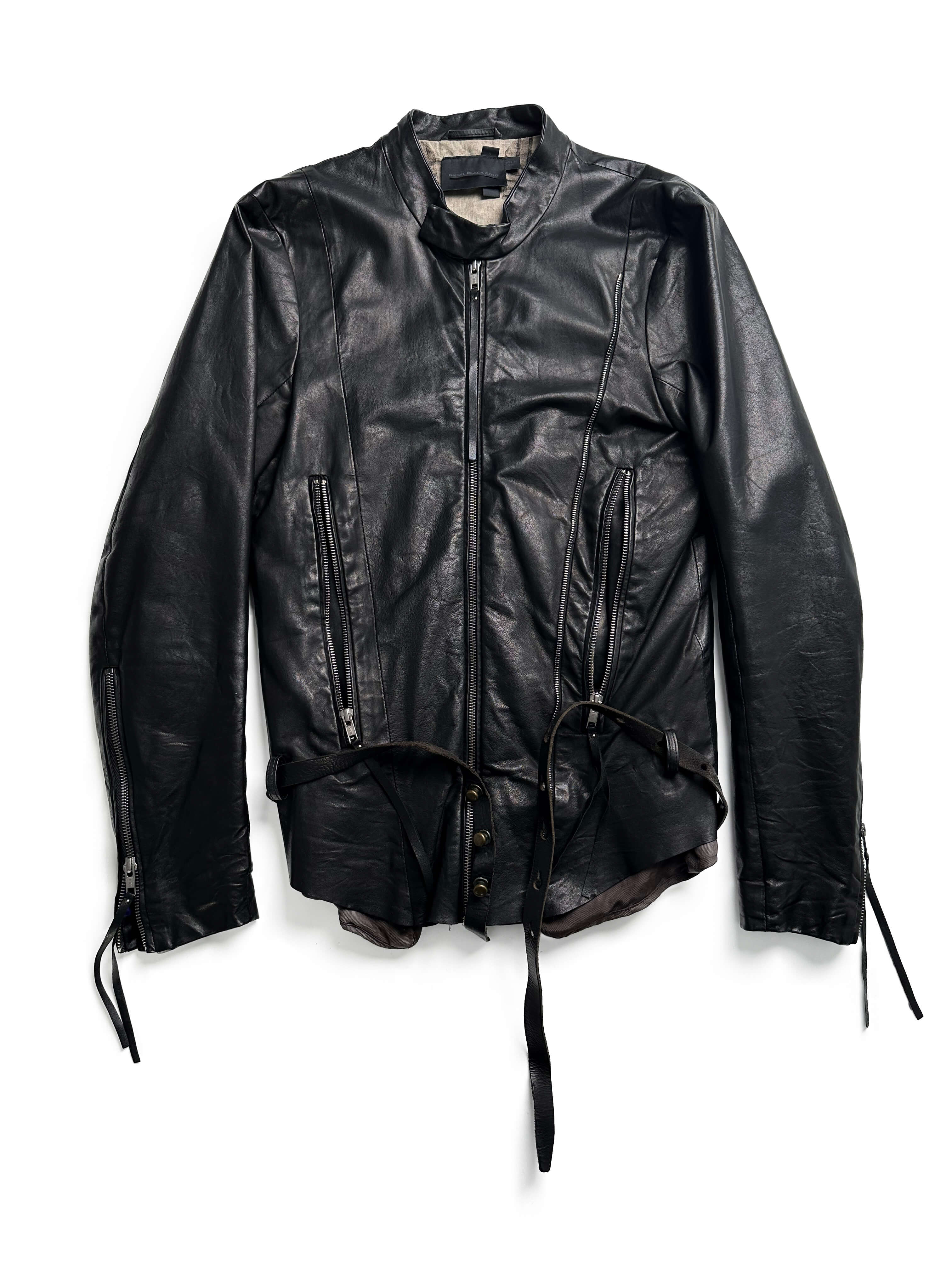 DIESEL BLACK GOLD leather bondage jacket