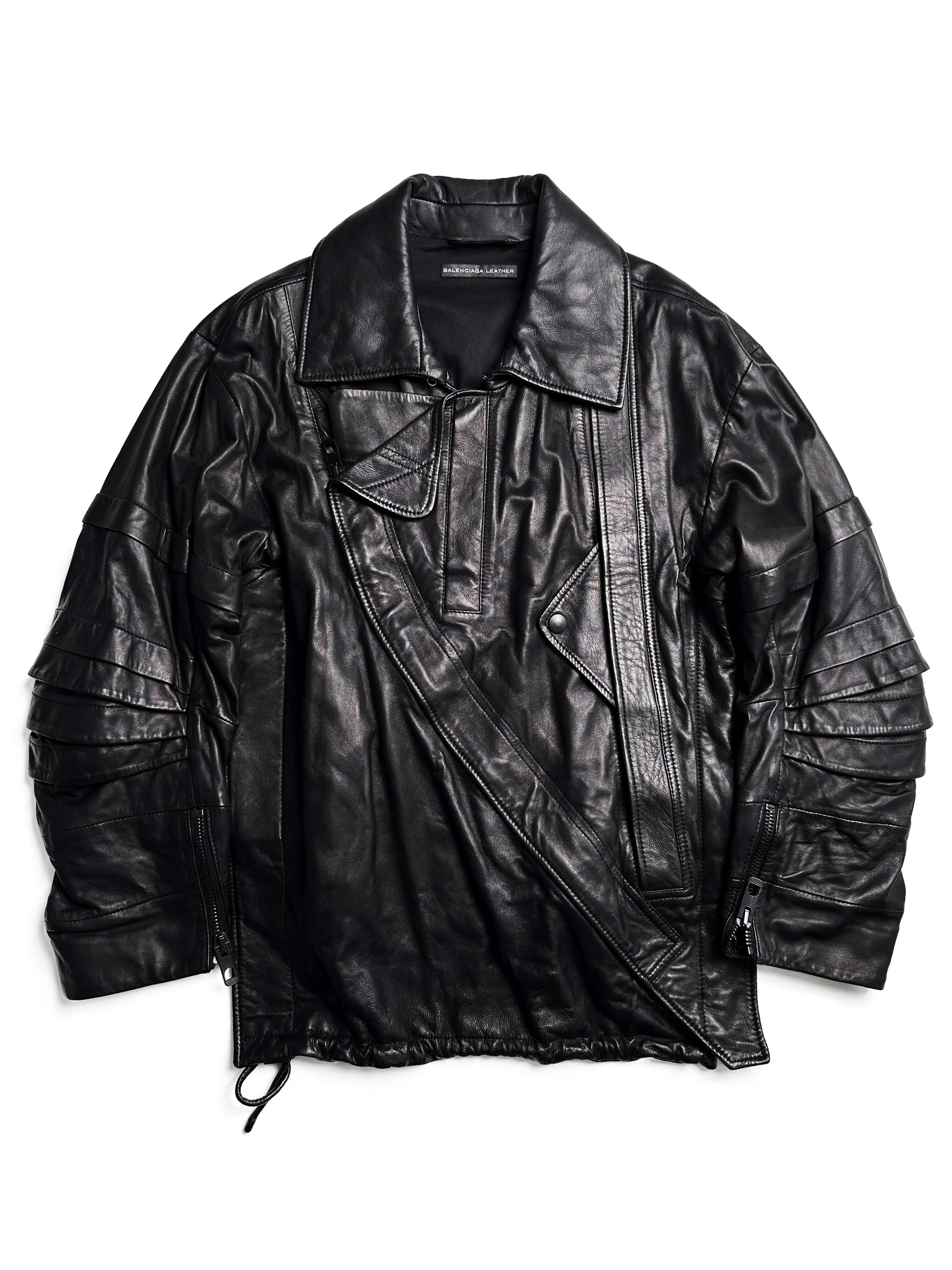 BALENCIAGA 2011aw leather aviator jacket